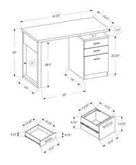 Computer Desk For Home Office Laptop, Left, Right Set - Up, Storage Drawers
