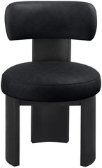 Atelier - Vegan Leather Upholstered Dining Chair (Set of 2) - Black Frame