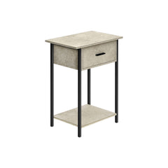 Contemporary 2 Tier Accent Table With Storage Drawer