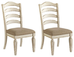 Realyn - Dining UPH Side Chair (Set of 2) - Ladderback - Chipped White