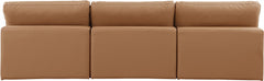 Comfy - Faux Leather Modular Armless Sofa 3 Seats