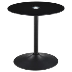 Ganso - Round Metal Coffee Table With Tempered Glass Top