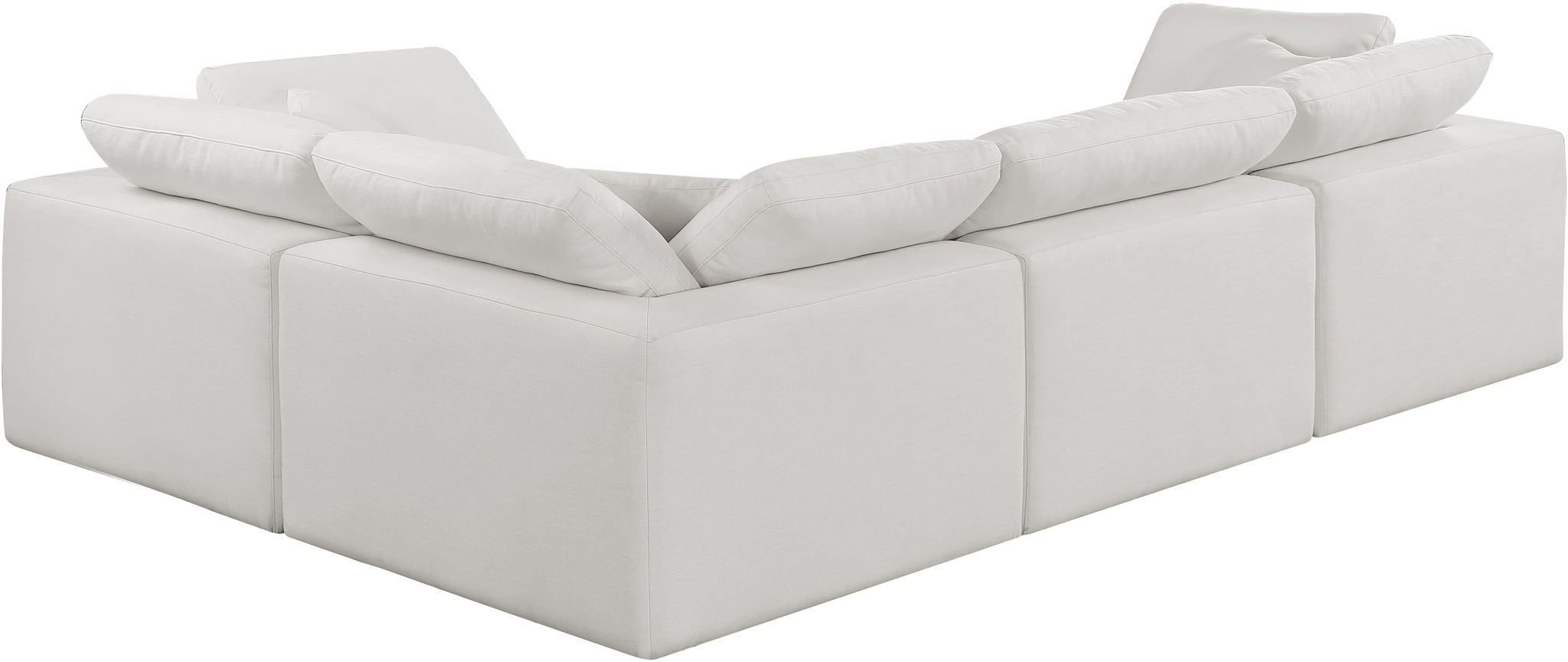 Comfy - 4 Piece Linen Fabric Modular Sectional