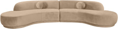 Avra - 146" Velvet Performance Fabric Upholstered Sectional