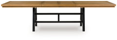 Galliden - Black / Brown - Rectangular Dining Room Extension Table