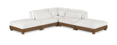 Turin - Chenille Fabric Upholstered Modular Sectional - Cream