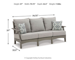 Visola - Sofa with Cushion - Gray
