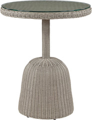 Seacrest - Tempered Glass Top And Wicker Outdoor Patio Counter Height Table