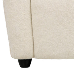 Wolffe - Curved Arm Accent Chair - Creme De La Creme White