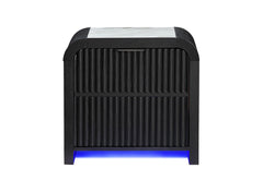 Beckett - Nightstand With LED And Speaker - Black / White