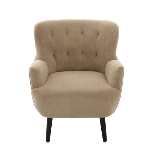 Armchair With Round Arm - Brown