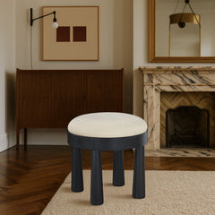 Larea - Upholstered Ottoman - Cream