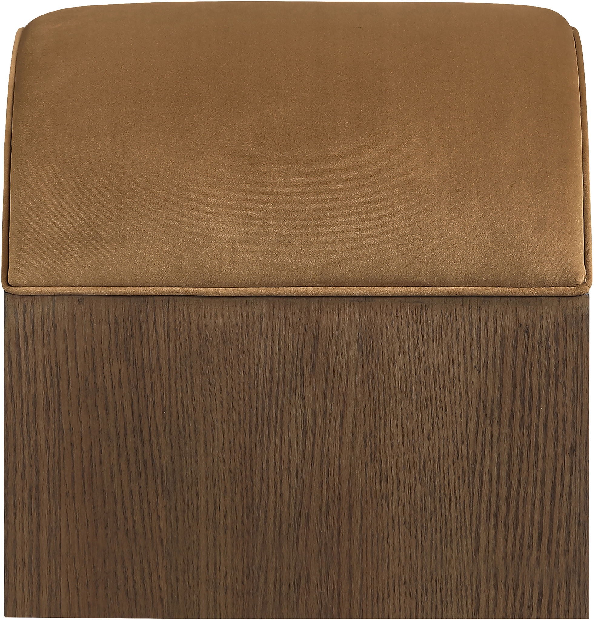 Sable - Velvet Performance Fabric Upholstered Bench - Saddle
