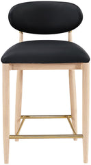 Riccio - Stool - Natural And Gold Frame
