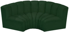 Arc - Boucle Fabric 3 Piece Modular U-Shaped Sofa